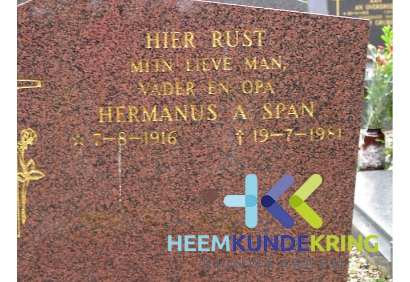 Grafstenen kerkhof Herwen Coll. HKR (69) H.A.Span